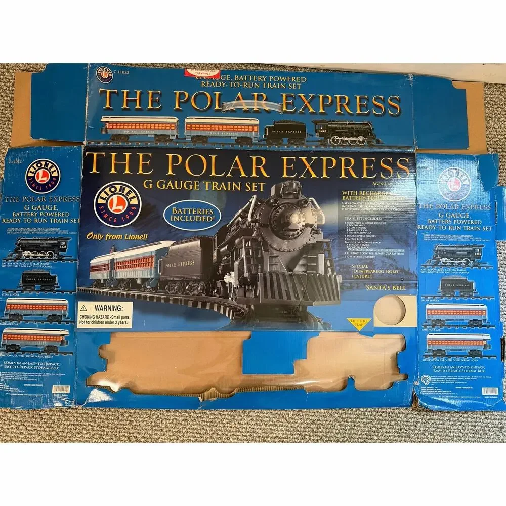 Lionel The Polar Express observation car with disappearing hobo G Gauge battery